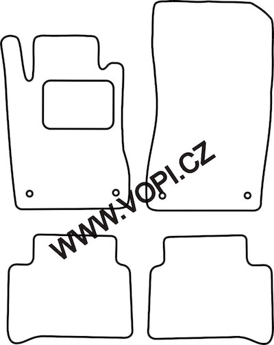 Textil-Autoteppiche Mercedes E W211 sedan/combi 2002 -2009  Colorfit (2950)